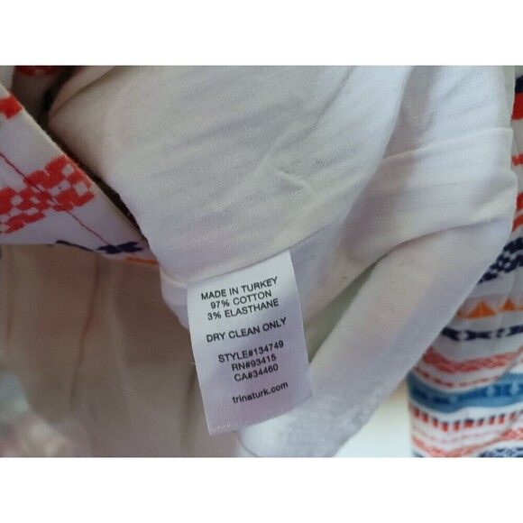 Trina Turk Beatrix Moto Jacket Blazer Embroidered Zip Up Multicolor Size 4 - Picture 6 of 7